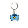 Llavero de Serie Médica de Dibujos Animados Más Vendido Transfronterizo Colgante Portallaves de Coche Pequeño de Caucho Suave PVC Regalo para el Día de las Enfermeras