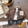 Conjunto para Niños 2026 Nuevo Estilo Primavera/Otoño Niños Elegante Bebé Otoño Casual Conjunto de Tres Piezas Mangas Largas Ropa de Moda