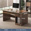 Mesa de Escritório com Fechadura, Mesa de Computador para Casa, Mesa Simples de Desktop, Bancada de Trabalho, Mesa com Múltiplos Gavetas, Combinação de Mesa e Cadeira para Funcionários