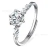 Moda Coreana e Japonesa Anel de Diamante Proposta para a Vida com Seis Garras Micro-Incravado Oito Corações e Oito Flechas, Anel Galáxia Deslumbrante, Venda Direta do Fabricante