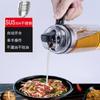Fabricante de aceitera de vidrio personalizada de cocina con apertura y cierre automático, de gran capacidad, para salsa de soja, vinagre y condimentos, botella de acero inoxidable a prueba de fugas.