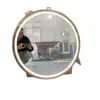 Espelho Inteligente Redondo de Parede Fabricante Atacado Espelho com Moldura de Aço Inoxidável Espelho LED Ultra Claro Espelho de Maquiagem para Lavatório