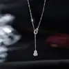 Colar Feminino com Pingente de Cabacinha Dupla em Prata 925 Banhada Fulu Luxo Leve Nicho Avançado 2022 Novo Fashionável Corrente para Clavícula