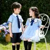 Uniformes de Jardim de Infância, Roupas de Verão para Fotos de Formatura, 61 Trajes de Performance Estilo Faculdade, Conjuntos de Uniformes de Verão para Alunos do Ensino Fundamental