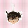 Detective Conan Kudo Shinichi Kaitou Kid Haibara Ai Etiqueta de Bagagem Pingente de Mochila Chaveiro Decoração de Emblema