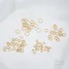 Anillo Abierto de Acero de Titanio de Doble Capa que No se Desvanece Anillo Doble Anticaída de Acero Inoxidable Anillo de Conexión de Cadena Hecho a Mano DIY Accesorios de Acabado