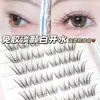 Pestañas Postizas Individuales de Racimo Corto, Aspecto Natural, Imitan un Look Natural Sin Maquillaje, Transparentes, Sin Pegamento