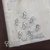 Accesorios Populares Dorados para Uñas con Temática de Mariposas, Ultra Brillantes, Lujo Ligero, Mariposa de Diamantes Rosas Girly, Decoraciones para Uñas en Forma de Corazón