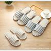 Chinelo de Linho Verão Primavera Verão Tecido de Algodão Linho Masculino e Feminino Casa Interno Verão Antiderrapante Casal Quatro Estações Externo
