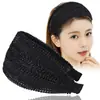 Diadema de ala ancha para cubrir el cabello blanco, flequillo, pasador simple antideslizante con dientes, tocado hueco transpirable, diadema pequeña fresca para mujer