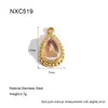 Bestseller transfronterizo: Collar colgante desmontable DIY bañado en oro con piedra natural y nácar, varios estilos de dijes, joyería de acero inoxidable