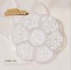 Joyería de diamantes para uñas al por mayor caja de pétalos Perla beige brillante blanco puro semicírculo plano redondo completo grande pequeño Perla mezclada