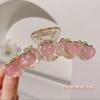 Verão Novo Vacant Girl Pêssego Clipe Rosa Hairpin Back Head Shark Clip Grande Placa Acessórios para o Cabelo para Mulheres