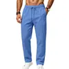 Pantalones deportivos rectos de color liso para hombre de otoño transfronterizos, cintura casual con cordón, pantalones casuales rectos holgados para hombre