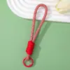 Cordón para Teléfono de Color Dopamina Bloque de Color para Niñas, Correa de Muñeca Antiperdida, Colgante Llavero, Accesorio Práctico Portátil Antiperdida