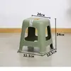 Taburete de Plástico para el Hogar Apilable Engrosado Banco Simple Moderno Restaurante Mesa de Comedor Taburete Silla Larga para Sentarse