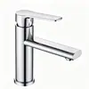Grifo de lavabo de acero inoxidable, grifo de baño de agua fría y caliente, mezclador para lavabo, grifo de lavabo