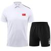 Uniforme do técnico da equipe chinesa 2022, uniforme da equipe, lapela, manga curta, shorts, terno, roupa esportiva