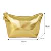 Bolsa de Cosméticos de Cuero Suave Dorado Explosivo Pu Completo Estilo Ins de Aspecto Elevado de Alta Gama de Mano Bolsa de Almacenamiento de Artículos de Tocador para Productos para el Cuidado de la Piel