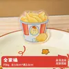 Clips acrílicos PP con temática de comida, lindos sujetadores de notas adhesivas de dibujos animados, clips selladores creativos y elegantes, papelería para decorar diarios, al por mayor