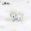 Nuevo 20x 15mm aleación doble cristal amor multicolor corte pulsera collar accesorios de joyería DIY venta al por mayor
