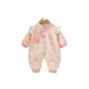 Mameluco Floral de Doble Capa para Otoño para Bebés y Niños, Ropa Cálida para Gatear para Otoño
