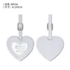 Etiqueta de equipaje con forma de corazón de cuero PU colorido en stock transfronterizo, etiqueta de equipaje simple anti-pérdida, etiqueta de facturación