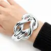 Pulsera de Moda Trendy Minimalista Personalizada de Venta Caliente Transfronteriza con Baño Galvánico UV de Acrílico CCB Abierto