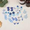 Pendientes de Tuerca Azules Klein de Aguja de Plata S925 Pendientes de Tuerca de Moda Exagerada con Personalidad Nicho Combinables para Mujer