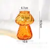 Jarrón de Vidrio Sódico-Cálcico Transfronterizo Personalizado, Frasco de Vidrio para Almacenamiento, Botella de Hongo de Lujo Ligero, Decoración del Hogar, Arreglo de Flores Sencillo para Escritorio