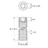 Tornillo de cabeza hexagonal de acero inoxidable 304 con extremo plano y cabeza plana DIN913, tornillo sin cabeza, M3-M10