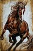 Caballo Oscuro Corriendo Arte Animal Pintura en Lienzo Mural Póster Arte de Pared Dormitorio Sala de Estar Pintura Decorativa Moderna