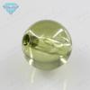 Huagang Gem Full Hole Round Beads Olive Green Color Zircon Bare Stone Round Beaded Colar Brincos Pedra Perfurada