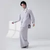 Novo Conjunto de Camisa Solta Bordada com Folhas de Bambu Estilo Nacional Unissex Chinês, Uso Diário para Dançarinos, Roupa de Treino