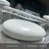Banqueta de Fibra de Vidro com Aparência de Pedra e Pedras para Shoppings, Parques ao Ar Livre, Assento Oval Criativo Artístico para Lazer