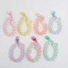 Colgante de Flor Corta Cuentas Pequeñas de Color Fresco Cadena Colgante para Teléfono Móvil Llavero Colgante para Bolso diy con Cuentas