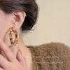 Pendientes de leopardo de peluche nuevos de otoño e invierno para mujer, diseño de nicho, ligeros, de lujo, de alta gama, combinables, elegantes, al por mayor