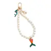 Cordón para Teléfono Móvil Estilo Coreano Sirena Cordón Corto para Muñeca Cadena de Cuentas Hecha a Mano Moda Ins Pequeño Aroma para Mujeres