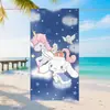Amazon Sanrio Anime Toalla de Playa Ultra-fina Absorbente de Agua Secado Rápido Vacaciones en la Costa Viaje Toalla de Natación Artículos