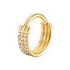 Argola de nariz de zircônia de três camadas 316L argola fechada argola fechada diamante aço titânio prego de nariz septo nasal fábrica de comércio exterior vendas diretas
