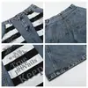 Jeans de Pierna Ancha con Parches de Rayas de Zebra para Hombre, Nuevo Estilo de Primavera con Aberturas, Pantalones Largos Casuales Sueltos para Mujer