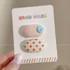 Flequillo de Lunares para Niñas Pinza Bb Estilo Coreano Dulce Versátil Pasador para Niñas Ovalado Color Caramelo Pinza Lateral para el Cabello Accesorio para el Cabello