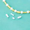 Patrón de Piña Cuentas de Arroz Cuentas de Tubo de Bambú Cuentas de Plata S925 Cuentas Espaciadoras Pulsera Collar de Cuentas Hecho a Mano DIY Cuentas de Oliva