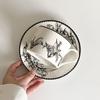 Lento como taza de café y platillo de cerámica antigua juego lirio del valle estilo pastoral francés plato para pastel vajilla taza pequeña medieval