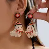 Pendientes de Halloween Creativos de Diseño Transfronterizo Europeo y Americano, Pendientes de Fiesta de Calabaza Personalizados Originales con Incrustaciones de Diamantes y Perlas