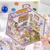 Cápsula del Tiempo Escena Miniatura Pegatinas Serie Sueño Lindas Decoración para Diario de Estudiante DIY Pegatinas de Escena para Alivio del Estrés