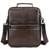 Dropshipping Transfronterizo Bolso de Hombro para Hombre de Cuero Genuino de Alta Gama Casual para Viajes Diarios Bolso Cruzado Vertical de Piel de Vaca de Primera Capa