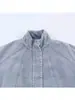 Chaqueta bomber vaquera popular de la marca Z para mujer de AliExpress, cuello alto, transfronteriza, azul claro, otro ZA