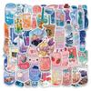 50 bonito ins estilo comida e bebida garrafa adesivos material criativo Diário Diário caso de telefone adesivos decorativos