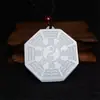 Colgante de Jade Blanco Jade Diagramas de Ocho Trigramas Taiji colgante de jade blanco natural colgante de collar de jade colgante de jade Marca Jade